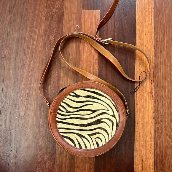 MW MOST WANTED USA calf hair zebra circle bag - Picture 2 of 9